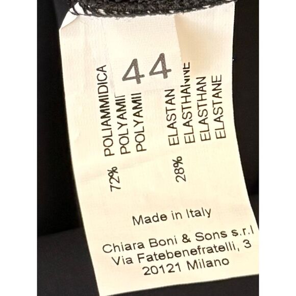 Chiara Boni La Petite Robe Womens Sorai Plunge Neck Cocktail Dress Black 8 - Picture 12 of 12